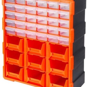Tactix - Κουτί Αποθήκευσης πλαστικό 30 πλαστικά συρτάρια διάφανα & 9 σκαφάκια (320644)