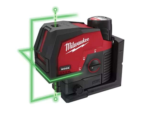 MILWAUKEE M12 CLLP-301C ΓΡΑΜΜΙΚΟ LASER 2 ΓΡΑΜΜΩΝ ΠΡΑΣΙΝΗΣ ΔΕΣΜΗΣ ΚΑΙ ΚΟΥΚΚΙΔΑΣ