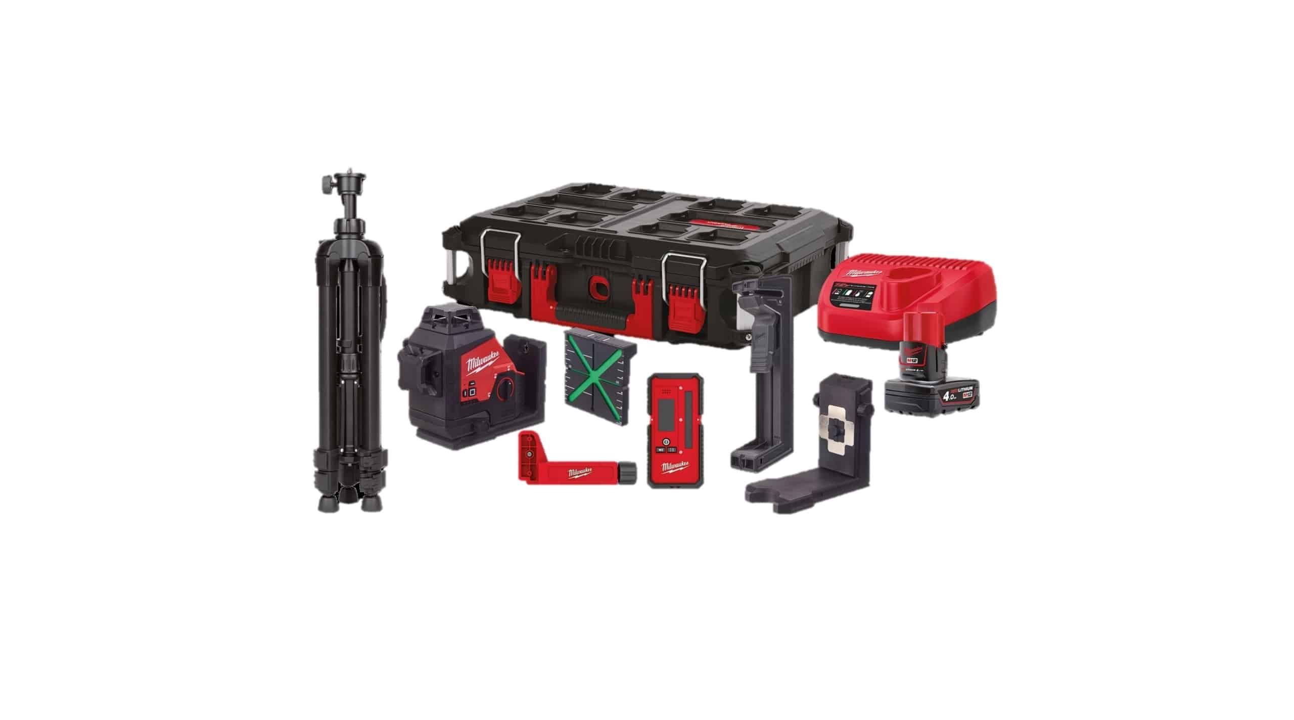 MILWAUKEE M12™ 3PLKIT-401P KIT LASER 360° 3ΩΝ ΕΠΙΠΕΔΩΝ ΚΑΙ ΕΞΑΡΤΗΜΑΤΑ (4933478960)